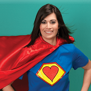 woman dressed as a superhero
