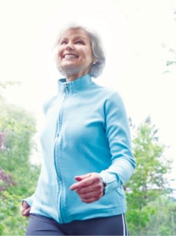 Elderly woman exercising
